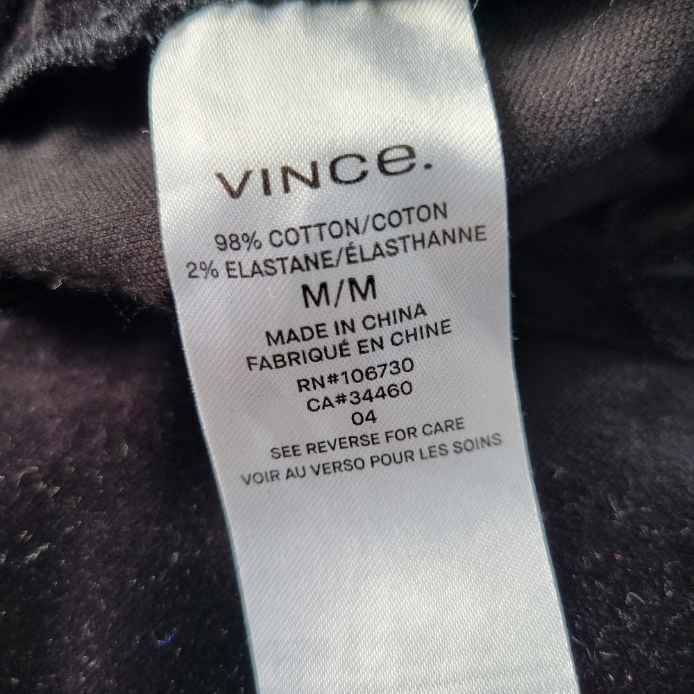 Vince Velvet High Rise Cropped Pull On Pant - Sz M - Picture 11 of 12
